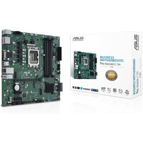 ASUS Pro B660M-C D4-CSM Business Motherboard Socket Intel LGA 1700 (Intel B660, mATX, DDR4 Memory, ASUS CSM, ASUS Control Center Express, COM Debug Header)