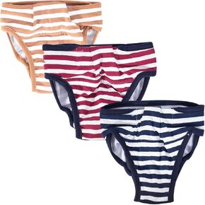 Dog Diapers Female Puppy Diapers, Stripe Dog Heat Panties Reusable, Durable Dog Sanitary Panties for Girls Medium, Upgrade Extra Large Female Doggie Diapers (Large (Pack of 3))