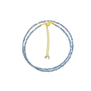 Natural Pink Tourmaline Gemstone Micro Faceted Round 2-2.5 mm Beads Dainty Choker Necklace Handmade Jewelry for Women Healing Chakra Crystals Gold Plated Chain, Gift for her (Pink Tourmaline)