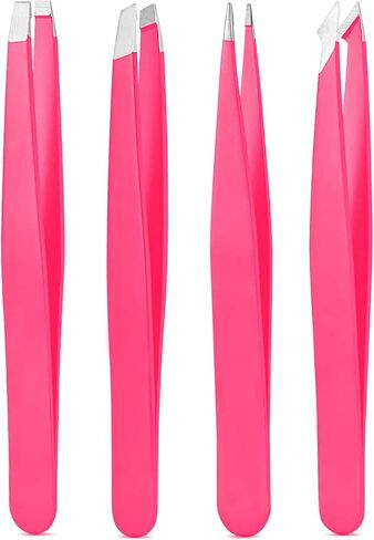 Derlaier Tweezers Set, High Precision Stainless Steel Eyebrow Tweezers for Facial Hair, Inward Growing Hair and Splinter Remover Derlaier-111 Tweezers-1 in Kuwait