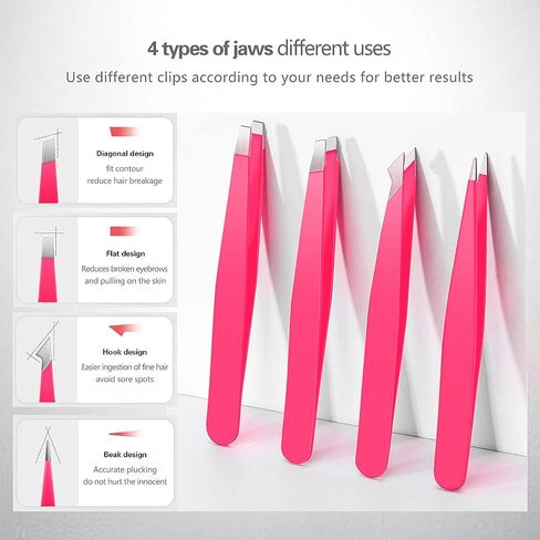 Derlaier Tweezers Set, High Precision Stainless Steel Eyebrow Tweezers for Facial Hair, Inward Growing Hair and Splinter Remover Derlaier-111 Tweezers-1 in Kuwait