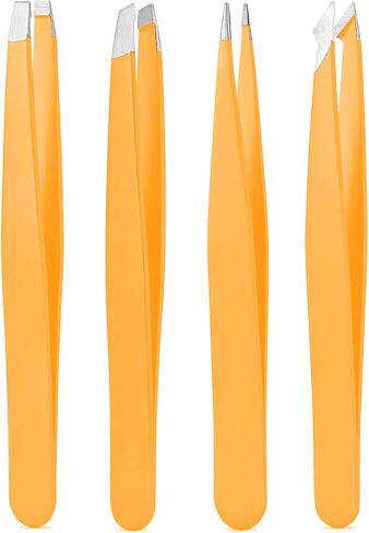 Derlaier Tweezers Set, High Precision Stainless Steel Eyebrow Tweezers for Facial Hair, Inward Growing Hair and Splinter Remover Derlaier-111 Tweezers-1 in Kuwait