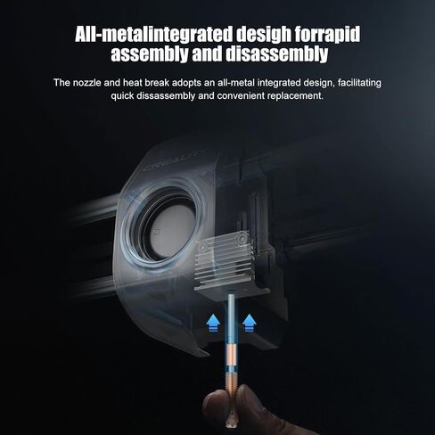 K1 Series Ceramic Heating Block Kit, Integrated Sprinkler Head Kit Quick Swap Nozzle 60W Faster Heating 300°C High Temperature Resistant High Flow Hotend Kit for K1 K1 Max K1C in Kuwait