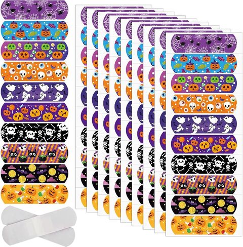 300Pcs Kids Cartoon Bandages Cute Jungle Animal Pattern Wound Plaster Flexible Adhesive Waterproof Breathable Fingertip Band Aid for Girl Boy Children Toddler Wound Protection in Saudi Arabia