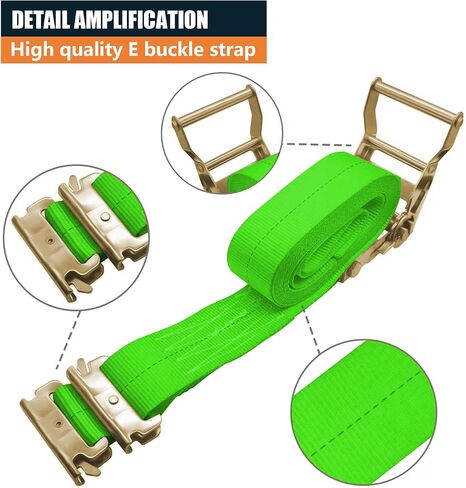 10Pack E Track 2 Ratchet Strap Etrack Van Strap Box Truck Strap Accessories Heavy Duty 12ft E Track Accessories 4400lbs Breaking Load, 2200 Working Load in Saudi Arabia
