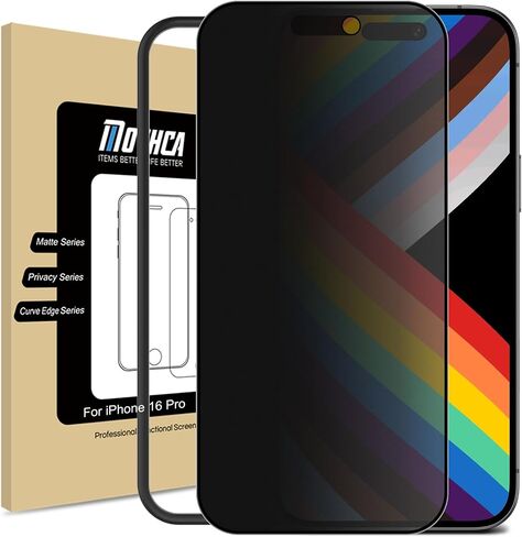 Mothca Matte Privacy Screen Protector for iPhone 15 [6.1 inch] with Easy Installation Tool, Anti Spy Anti Glare Full Coverage Tempered Glass Film, Anti-Fingerprint, Case Friendly, Smooth as Silk in Saudi Arabia