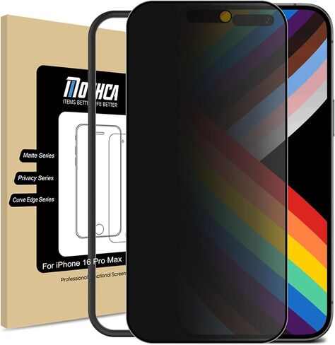 Mothca Matte Privacy Screen Protector for iPhone 15 [6.1 inch] with Easy Installation Tool, Anti Spy Anti Glare Full Coverage Tempered Glass Film, Anti-Fingerprint, Case Friendly, Smooth as Silk in Saudi Arabia