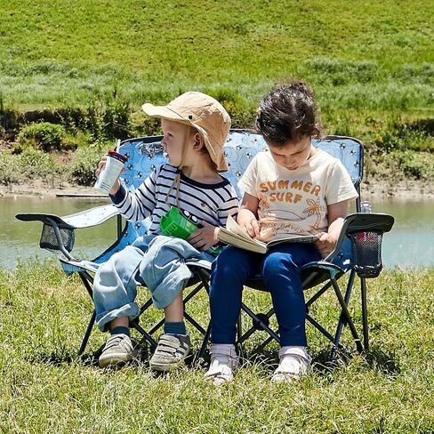 كرسي تخييم Busy Bee للأطفال، مقاس 30.3 بوصة، أريكة مثالية للأطفال لليالي مشاهدة الأفلام المنزلية أو الباحات أو النزهات، أذرع قابلة للتعديل، حاملات أكواب وقفل مضاد للانهيار، يدعم ما يصل إلى 300 رطل. in Saudi Arabia