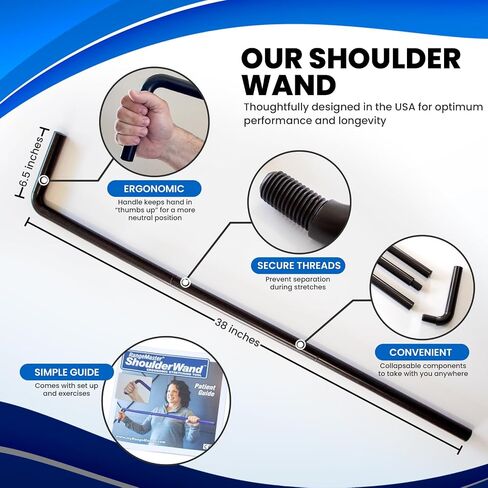 RangeMaster ShoulderWand Therapy Stretching Tool │ Collapsible Stretching Bar │ Physical Therapy Tool for Recovery and Increasing Motion in Saudi Arabia