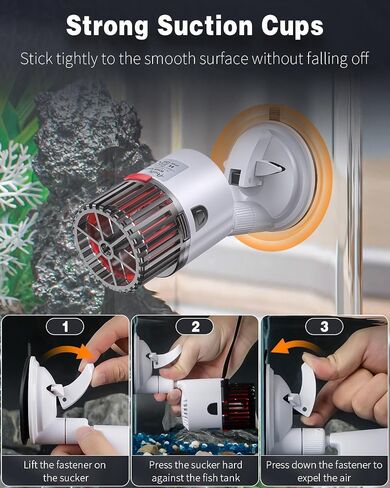 Pawfly 3 W Aquarium Wave Maker 800 GPH مضخة دوران غاطسة قابلة للتعديل لخزانات الأسماك حتى 50 جالون مضخة مياه لرأس حوض السمك مع قاعدة كأس شفط قوية in Saudi Arabia