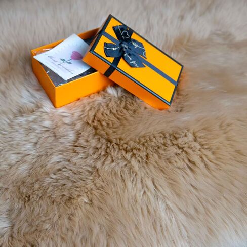 Genuine Sheepskin Rug Natural Fluffy Fur Carpet Area Rug Sofa Cushion Blanket for Bedroom Living Room Dorm Kids Room Chair Seat Covers Luxury Home Décor (Natural White, 2 x 6 ft) in Saudi Arabia