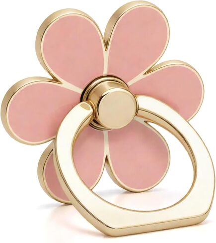 حامل حلقي للهاتف NXVX لهاتف iPhone - حامل بمقبض وردي أنيق - مسند بمقبض هاتف دوار 360 درجة لجميع الهواتف الذكية in Saudi Arabia