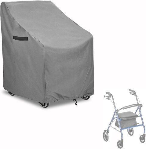 4-Wheel Rollator Walker Cover,Walkers for Seniors Dust Cover.28.3"x 26" x 35.4" (L x W x H) Suitable for Various Rollator(Cover Only) in Saudi Arabia