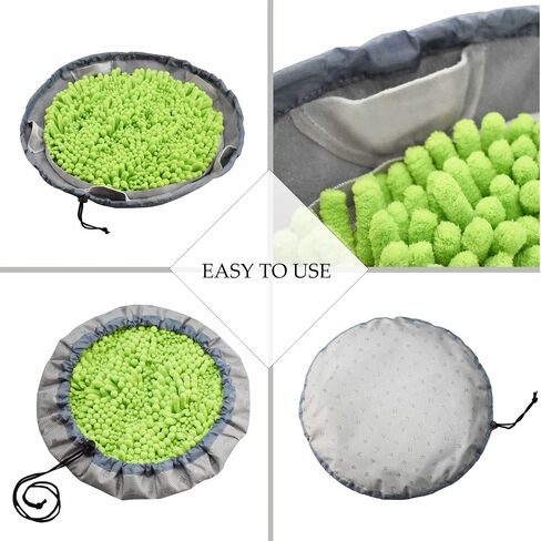 Snuffle Mat for Dogs, Interactive Feed Game for Boredom, Encourages Natural Foraging Skills and Stress Relief Machine Washable (Green, Round) in Saudi Arabia