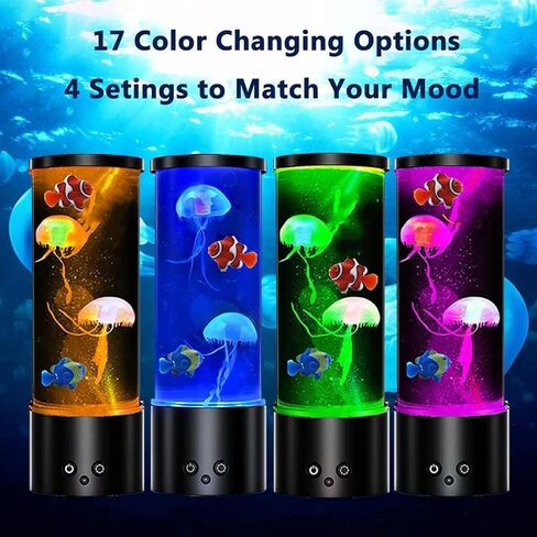 Upgraded Jellyfish Lamp, Electric Jellyfish Lava Lamp for Adults, Jellyfish Tank Table Lamp, Color Changing Jellyfish Aquarium, Home Decor and Room Mood Light in Saudi Arabia