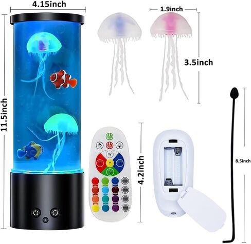 Upgraded Jellyfish Lamp, Electric Jellyfish Lava Lamp for Adults, Jellyfish Tank Table Lamp, Color Changing Jellyfish Aquarium, Home Decor and Room Mood Light in Saudi Arabia