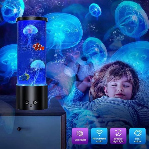 Upgraded Jellyfish Lamp, Electric Jellyfish Lava Lamp for Adults, Jellyfish Tank Table Lamp, Color Changing Jellyfish Aquarium, Home Decor and Room Mood Light in Saudi Arabia
