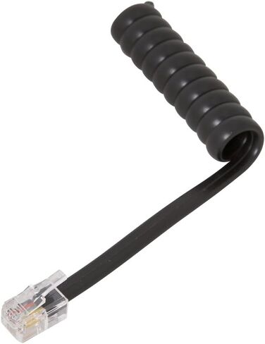 AmerTac - Zenith TH1025B TH1025B سلك ملفوف للهاتف بطول 25 قدم، ملحق هاتف أرضي أسود in Kuwait