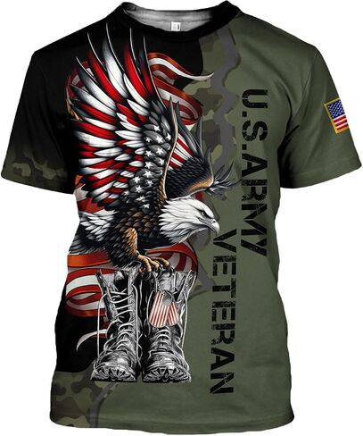 Veteran Army T-Shirt US Military Pride American Flag Vintage Jersey, Army Shirts for Men Memorial Day Idea in Saudi Arabia