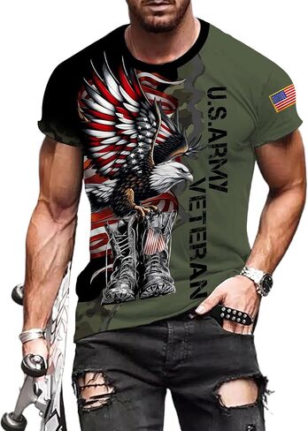 Veteran Army T-Shirt US Military Pride American Flag Vintage Jersey, Army Shirts for Men Memorial Day Idea in Saudi Arabia