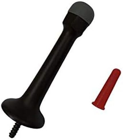 QCAA Quality Heavy Duty Solid Brass Arrow Base Stop, 3-1/4", US10B Oil Rubbed Bronze with Black Tip, 2 Pack in Kuwait