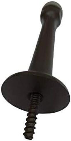 QCAA Quality Heavy Duty Solid Brass Arrow Base Stop, 3-1/4", US10B Oil Rubbed Bronze with Black Tip, 2 Pack in Kuwait