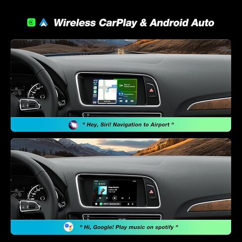 Carplay Android Auto لسيارة Audi A4 A5 S4 S5 RS4 RS5 Q5 2008-2015 مع نظام الوسائط المتعددة 3GMMI، مجموعة تحديث تشغيل السيارة، دعم كاميرا Mirrorlink Siri Navigation in Kuwait