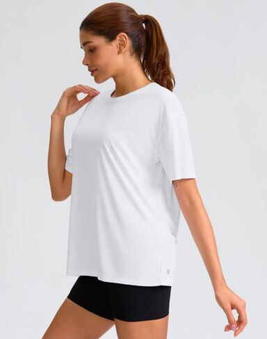 G Gradual Women's Workout Shirts Loose Fit Short Sleeve Workout Tops for Women Athletic Gym Yoga Casual Summer, Tropical Green, XX-Large in Kuwait