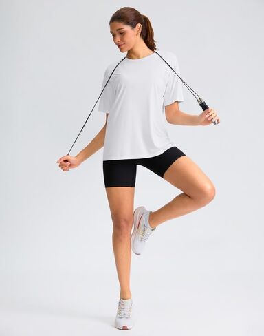 G Gradual Women's Workout Shirts Loose Fit Short Sleeve Workout Tops for Women Athletic Gym Yoga Casual Summer, Tropical Green, XX-Large in Kuwait