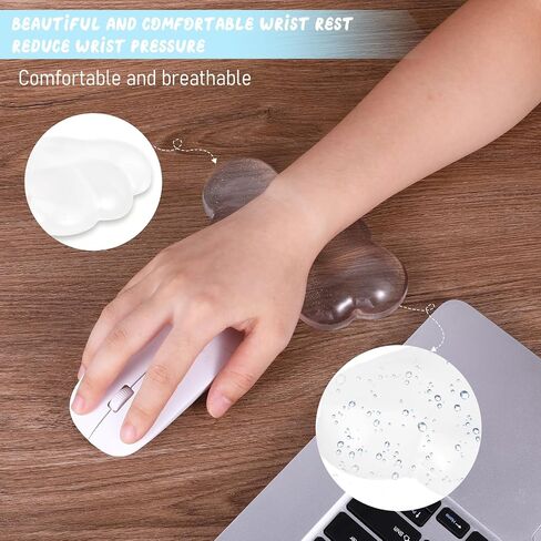 Soft Clear Cloud Wrist Rest Cushion, Cloud Shape Mouse Wrist with Gel-Filled, Transparent Soft Mouse Pad Wrist Support, Mouse Wrist Cushion Support for Office, Home, School Computer Mouse in Saudi Arabia