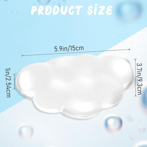 Soft Clear Cloud Wrist Rest Cushion, Cloud Shape Mouse Wrist with Gel-Filled, Transparent Soft Mouse Pad Wrist Support, Mouse Wrist Cushion Support for Office, Home, School Computer Mouse in Saudi Arabia