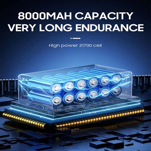 2024 Thunder Dry, Light Black Battery 8000Mah Car Dryer, 180000 RPM Car Dryer Air Blower, 11 Blade Powerful Turbofan Stepless Adjustable Rechargeable Dry Blower for Home Car US in Saudi Arabia