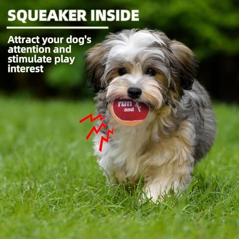 كرات تنس تصدر أصواتًا للكلاب من بوبتيك - ألعاب كرة للكلاب مقاس 2 بوصة للسلالات الصغيرة والمتوسطة، اللعب التفاعلي والتدريب على الجلب، 12 عبوة، متعددة الألوان in Kuwait