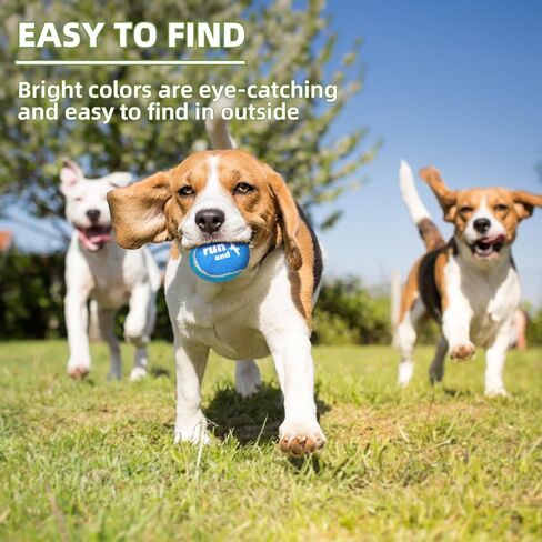 كرات تنس تصدر أصواتًا للكلاب من بوبتيك - ألعاب كرة للكلاب مقاس 2 بوصة للسلالات الصغيرة والمتوسطة، اللعب التفاعلي والتدريب على الجلب، 12 عبوة، متعددة الألوان in Kuwait