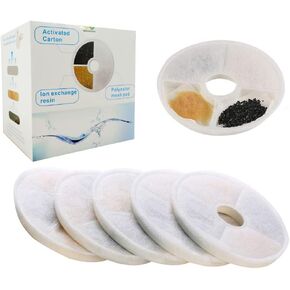 Pack 8 of WECATION Cat Water Fountain Filter for Catit, Catit Fountain, Flower Fountain, Senses 2.0 Fountain