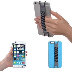 TFY Security Hand Strap Holder Compatible with iPhone, Samsung & Other Phones - iPhone 16 Pro Max / 15 Pro / 14 Plus / 13 Pro / 12 Mini / 11 / XS Max/XR/SE - Galaxy S24 / Note 20 (Black)