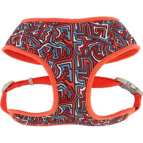 Coastal Pet Sublime Reversible Dog Harness - Adjustable Fit with Easy Overhead Application - Exceptional Durability - Red Blue Graffitti with Red Stars, X-Small - 5/8" x 16" - 19"
