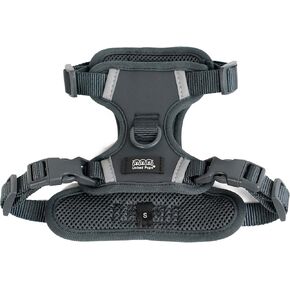 United Pups Dog Harness, Beautiful Reflective Accents, Front Tracker Pocket, No-Choke, All Weather Harness for Small to Large Dogs (Modern Pups Gray, Small) in Kuwait