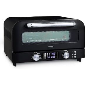 Cassia Countertop Electric Air Fryer Pizza Oven, 12" Capacity, 20L, 1800W, Heats up to 750°F, 16 Presets, Includes Pizza Stone, Peel, Fry Basket, Stainless Steel