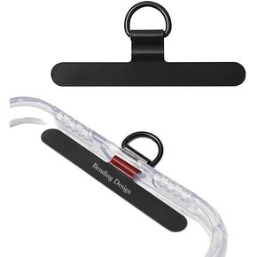 Phone Tether Tab,360° Rotatable Ultra-thin 0.2mm Bending Design Universal Stainless Steel Phone Lanyard Metal Patch