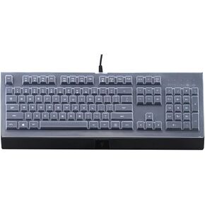 Silicone Keyboard Skin Cover Compatible for Razer Ornata Chroma Gaming Keyboard, Razer Cynosa V2 Gaming Keyboard, Razer Cynosa Lite Gaming Keyboard, Razer Cynosa Chroma Gaming Keyboard (Clear)