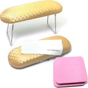 Nail Arm Rest,Non-Slip Nail Arm Rest Stand Hand Rest for Nails wolinspring Microfiber Leather Nail Rest Cushion Table Desk Station Manicure Hand Pillow for Nail Tech Use (Yellow)