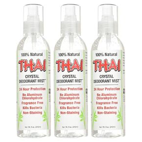 Thai Deodorant Stone Crystal Mist Natural Deodorant Spray 8 oz. Bundle (Pack Of 3)