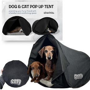 Original Patented Cozy Pet Bed: Calming Den for Indoor Cats and Small Dogs, Portable Cave Tent Design for Comfort, Ideal for Pets Seeking a Relaxing, Secure Space, Ideal for Anxiety Relief & Comfort