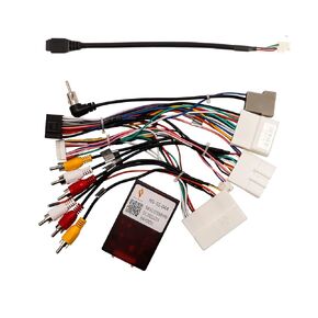 Car Stereo Wiring Harness with Canbus for Nissan Qashqai Rogue X-Trail 2014-2018 Radio Wire Harness Power Cable Support 16PIN Android Head Unit Bose Amplifier Backup Camera SWC