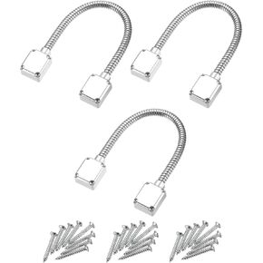 uxcell 3 Pcs Flexible Door Loop Wire Protection Sleeving Door Wire Conduit Power Transfer Loop Armored Cable Protector Sleeve with Ends 400mm x 9.5mm