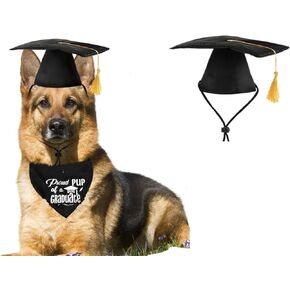 Dog Graduation Cap with Yellow Tassel