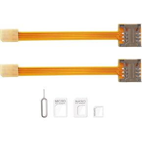 for CPE Wireless Routers Mini Walkman Wifi Devices, Nano to Mini Sim Card Extension Cable Adapter Extender FPC Cable Test Board Circuit Board Reader Length 3.9in/10cm (2pcs)