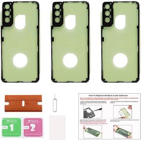 Galaxy S21 Plus Back Cover Pre-Cut Tape, Back Door Cover Adhesive Double Sided Tape Replacement for Samsung Galaxy S21 Plus with Tools