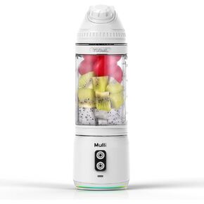 Mulli Portable Blender, 24oz Travel Blender for Shakes and Smoothies, USB Rechargeable Mixer with a Lid for Travel Gym